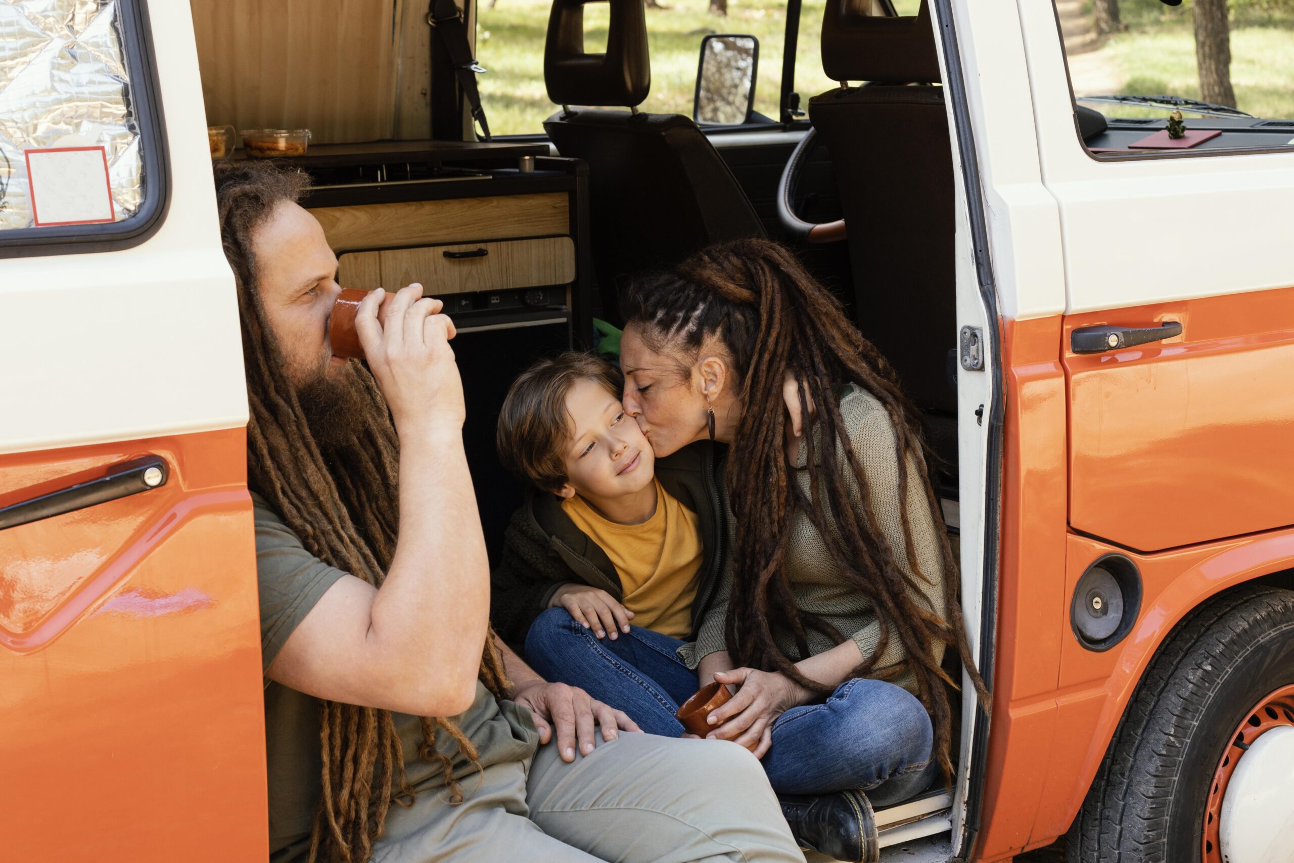 family-trip-with-car-resting