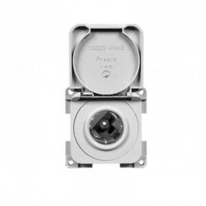 Enchufe 12V Auto C/Tapa Gris Claro