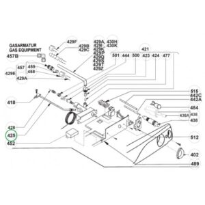 Tubo Gas 1512mm RM 6360-7360