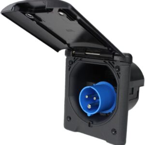 Toma Ext. 220V Cuadr. Magnetic Negro