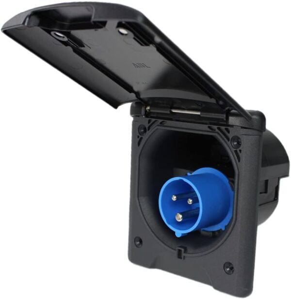 Toma Ext. 220V Cuadr. Magnetic Negro