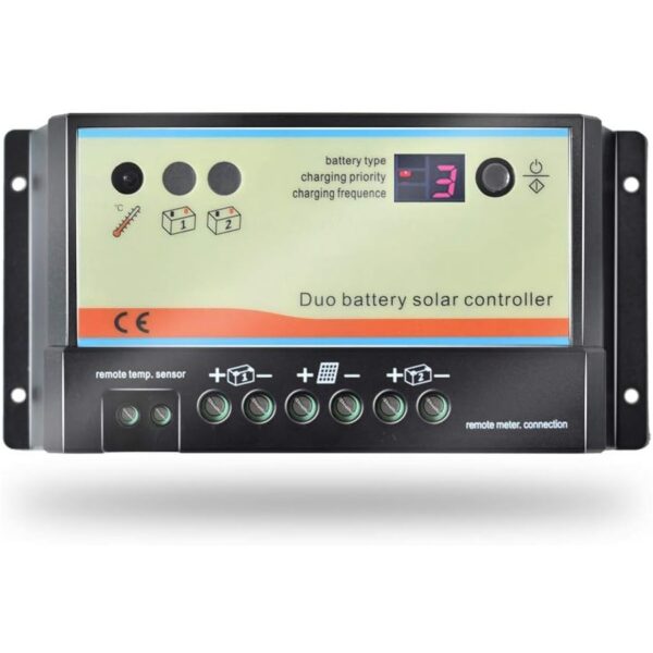 Regulador Solar Duo Led 10A 12V/24V
