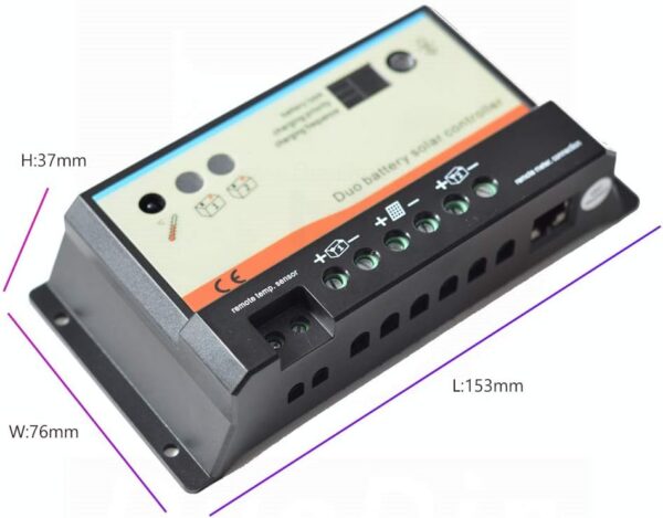 Regulador Solar Duo Led 20A 12V/24V - Imagen 2