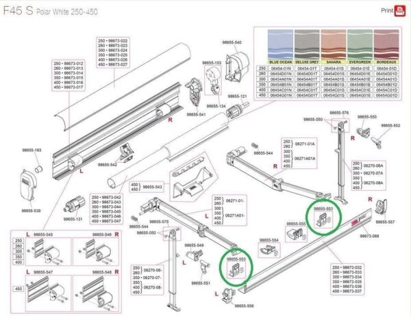 Kit Soporte Pata A Tapa Frontal F45S - Imagen 3
