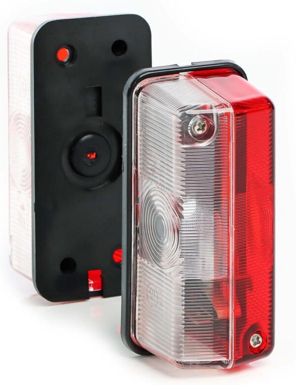 Piloto Lateral Blanco/Rojo C/Tornillos 90X40