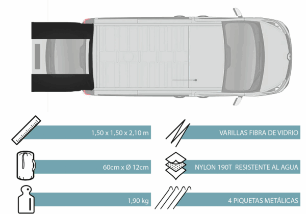 Avance Trasero Trafic/Vivaro Vancabin Porton - Imagen 3
