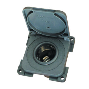Enchufe 12V Auto C/Tapa Gris Oscuro