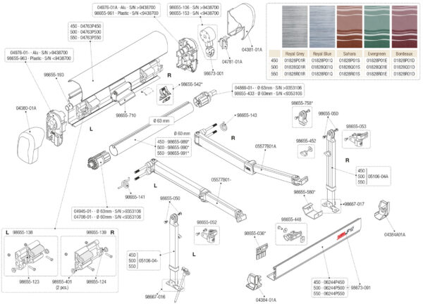 Soporte Rulo F45/F65 63mm - Imagen 2