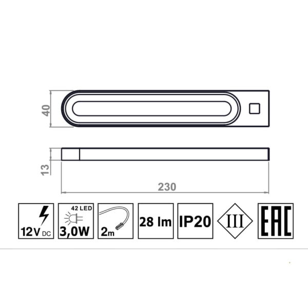 Lampara Led Gabi C/Usb Negro - Imagen 3