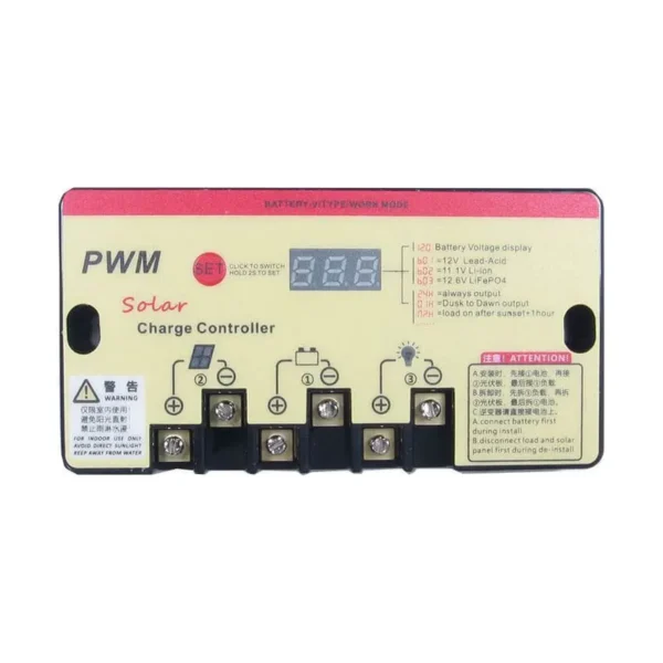 Regulador Solar 20A 12V/24V Flat Usb