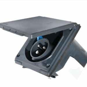 Toma Exterior 220V Cuadrada Cee Gris