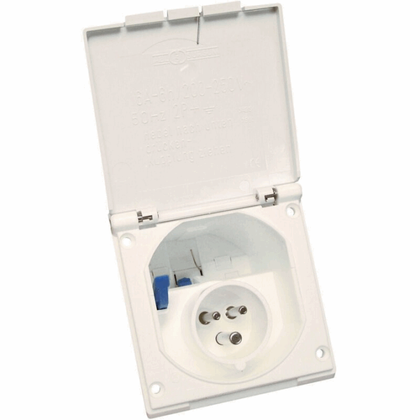 Toma Exterior Cuadrada 220V Schuko M.