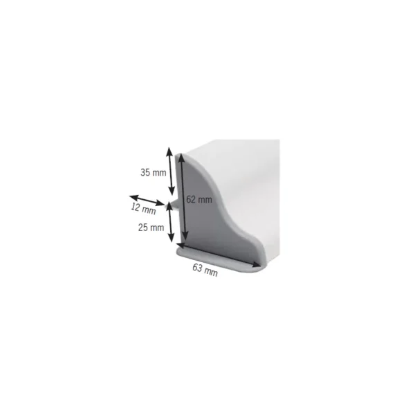 Kit Soportes Panel 550mm Blanco - Imagen 2