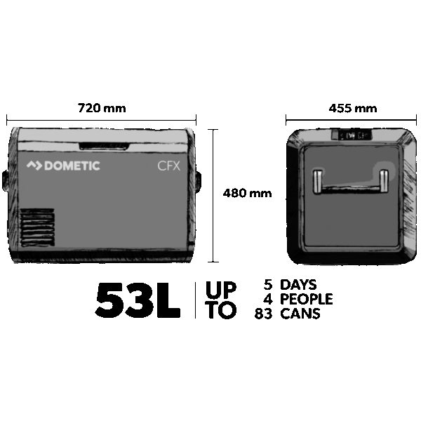 Nevera Dometic Coolfreeze CFX3 55IM - Imagen 3