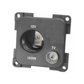 Enchufe 12V+Antena Auto Gris Oscuro
