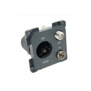 Enchufe 12V+Antena/Sat Auto Gris Oscuro