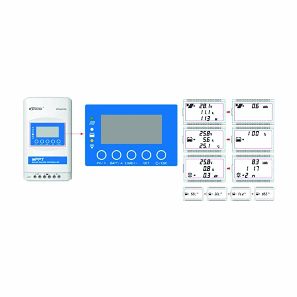 Regulador Solar Epsolar Mppt Digital Xtra - Imagen 4