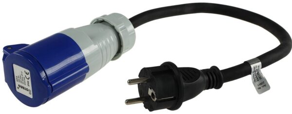Clavija Adaptador 220V Cee-Schuko H-M C/Cable