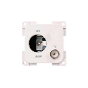 Enchufe 12V+Antena Auto Gris Claro