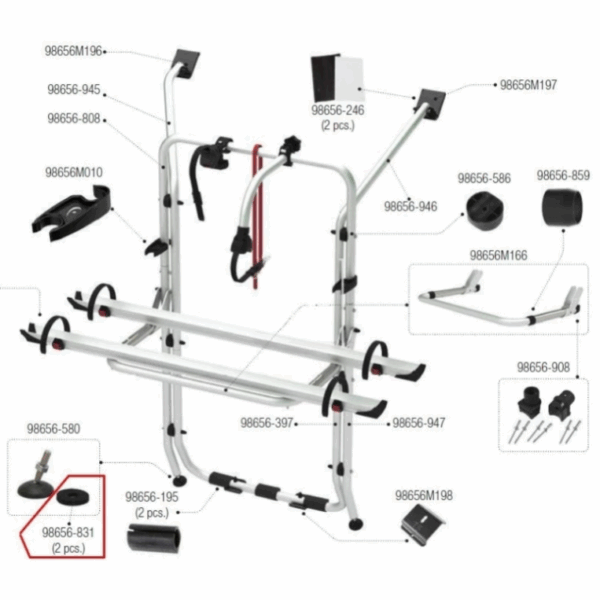 Fieltro Kit Pie Carry-Bike VW T5/T6 - Imagen 4
