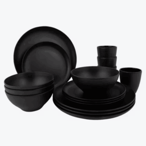 Conjunto 16 Pz. Melamina Orville Black