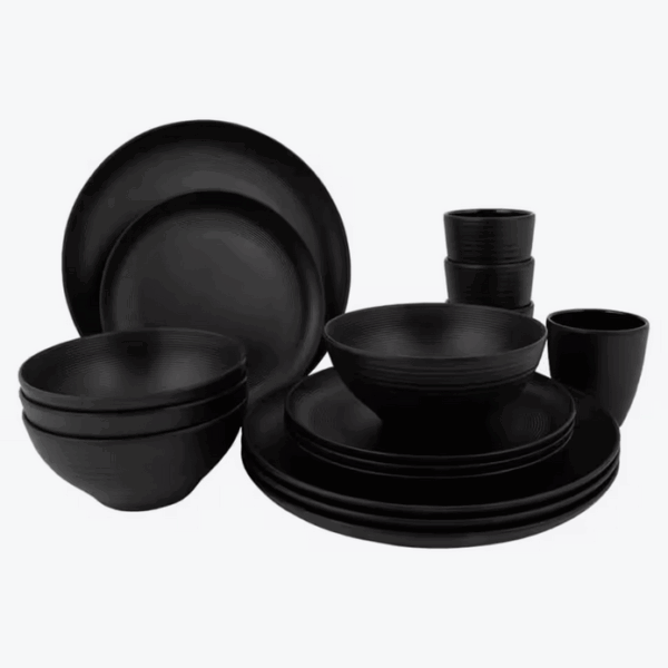 Conjunto 16 Pz. Melamina Orville Black