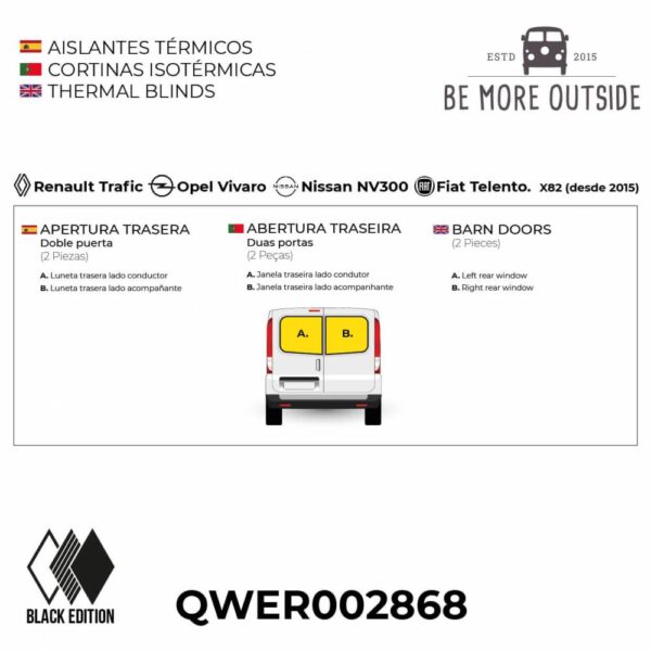 Termico Puertas Tras Trafic/Vivaro +15 - Imagen 2