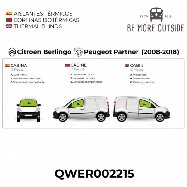 Termico Berlingo II 2008/2018 Set Completo 8 Piezas - Imagen 4