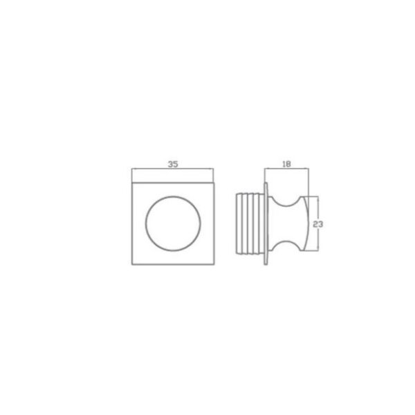 Push Lock Cuadrado Cromo 35X35 - Imagen 2