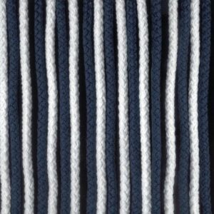 Cortina Cordon Azul/Blanco 60X190