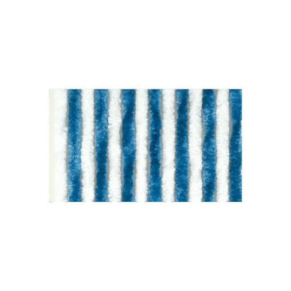 Cortina Terciopelo Azul/Blanco 56X185