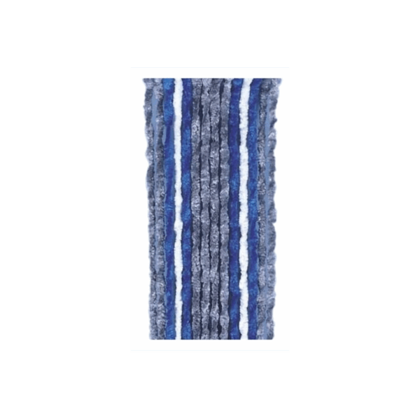 Cortina Terciopelo Gris/Azul/Blanco 56X185
