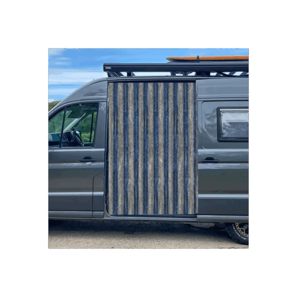 Cortina Terciopelo Azul/Gris 56X185 - Imagen 2