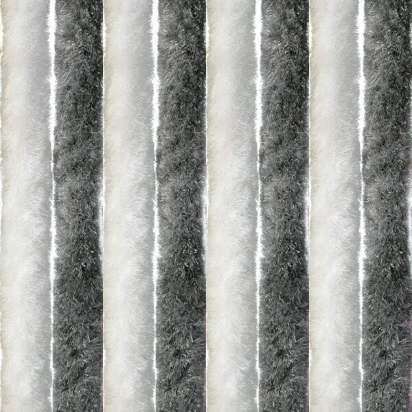 Cortina Terciopelo Gris/Blanco - Imagen 2