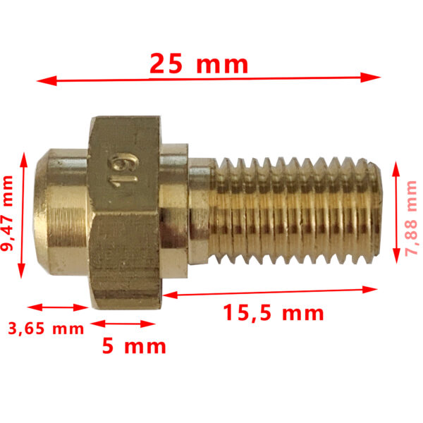Inyector Gas Kz19 A3/B21/Cr80/Gm/Rc/Rm/Tc - Imagen 3