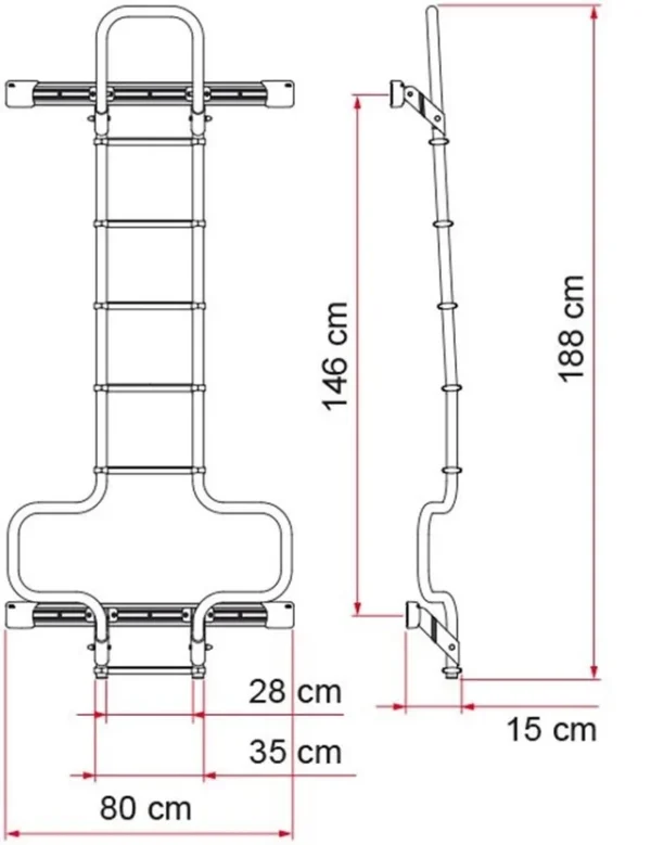 Escalera Fiamma Deluxe Dj Ducato H3 - Imagen 2