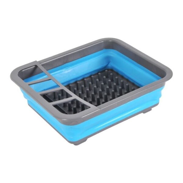 Escurreplatos Silicona Plegable Eco Azul