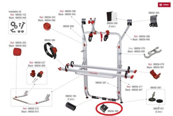 Soporte Inferior Carry-Bike VW T5 - Imagen 3