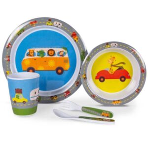 Conjunto 5Pz Melamina Infantil Animals