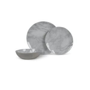 Conjunto 12 Pz. Melamina Marble