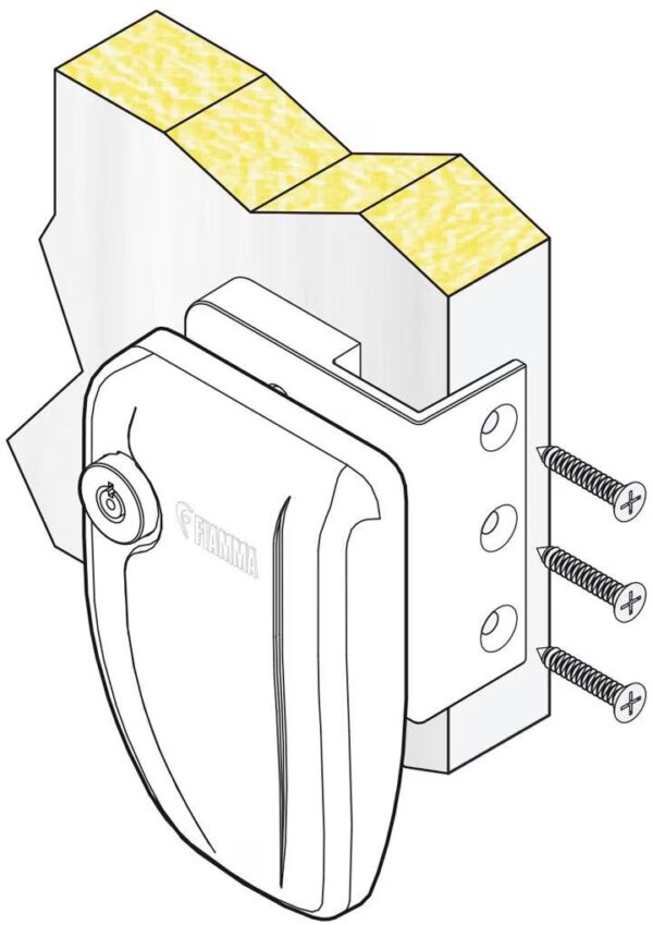 Cerradura Fiamma Safe Door Frame Blanco - Imagen 2