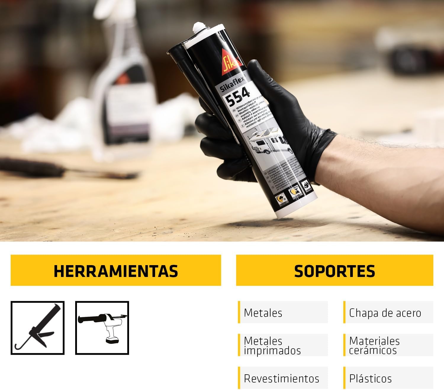 Sikaflex Estructura 554 Blanco - Imagen 4