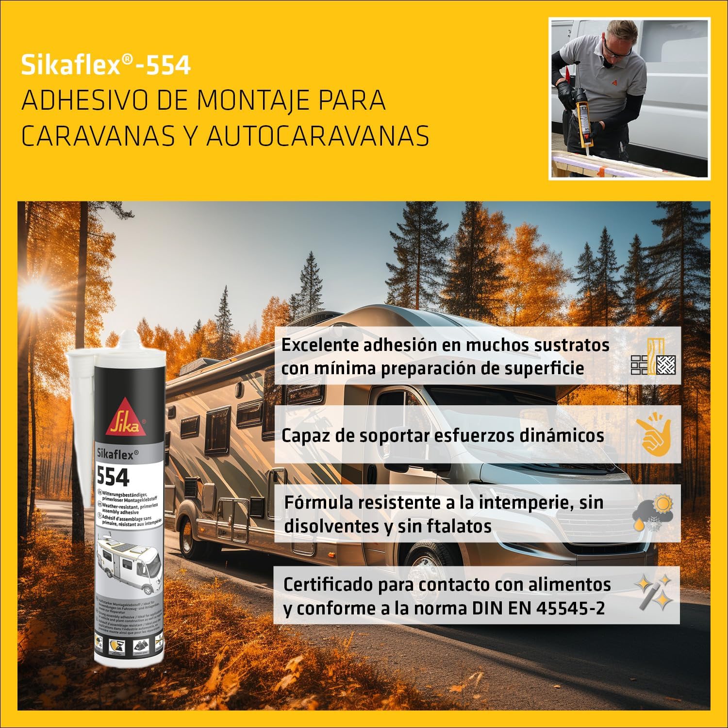 Sikaflex Estructura 554 Blanco - Imagen 3