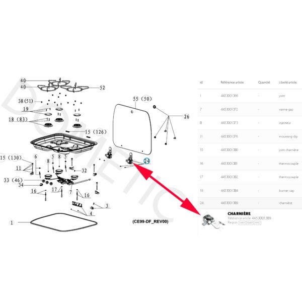 Bisagra Cristal Dometic Smev - Imagen 2