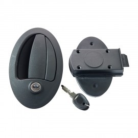 Cerradura Oval Fap Negra Grande