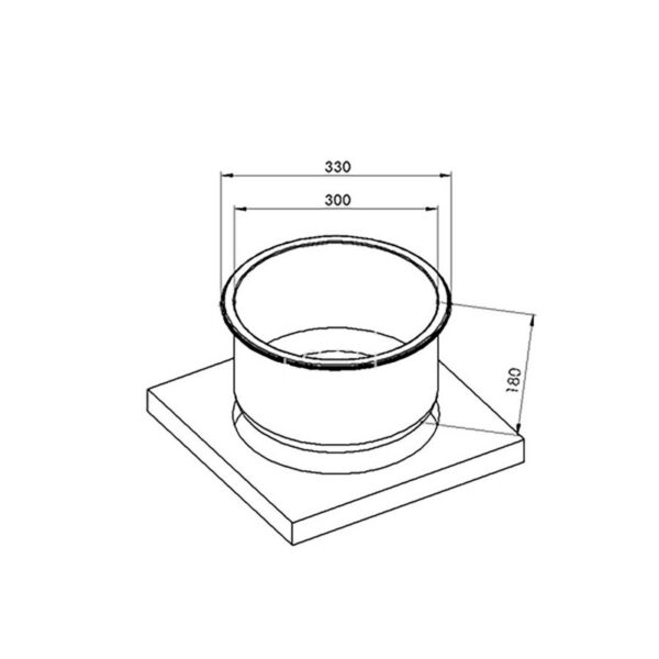 Seno Inox. Redondo 330 Plano - Imagen 2