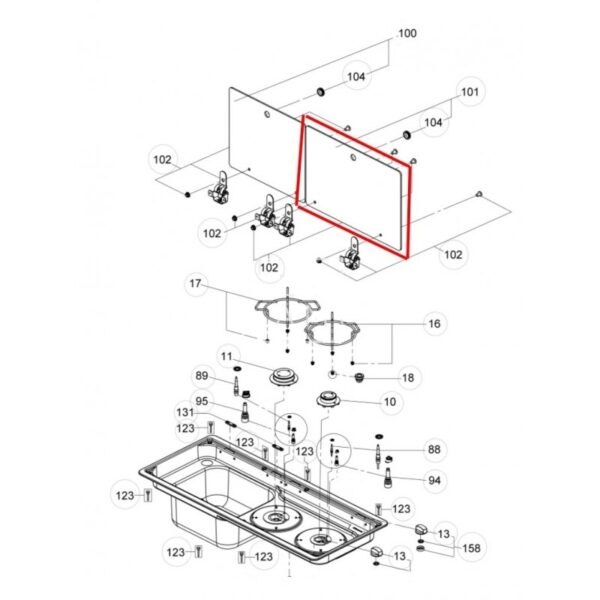 Tapa Cristal Cocina Derecho MO 9722L - Imagen 2