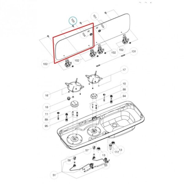 Tapa Cristal Cocina/Seno Izq Mo9222R V2 - Imagen 2