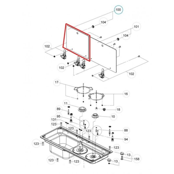 Tapa Cristal Cocina Izquierdo MO 9722L - Imagen 2